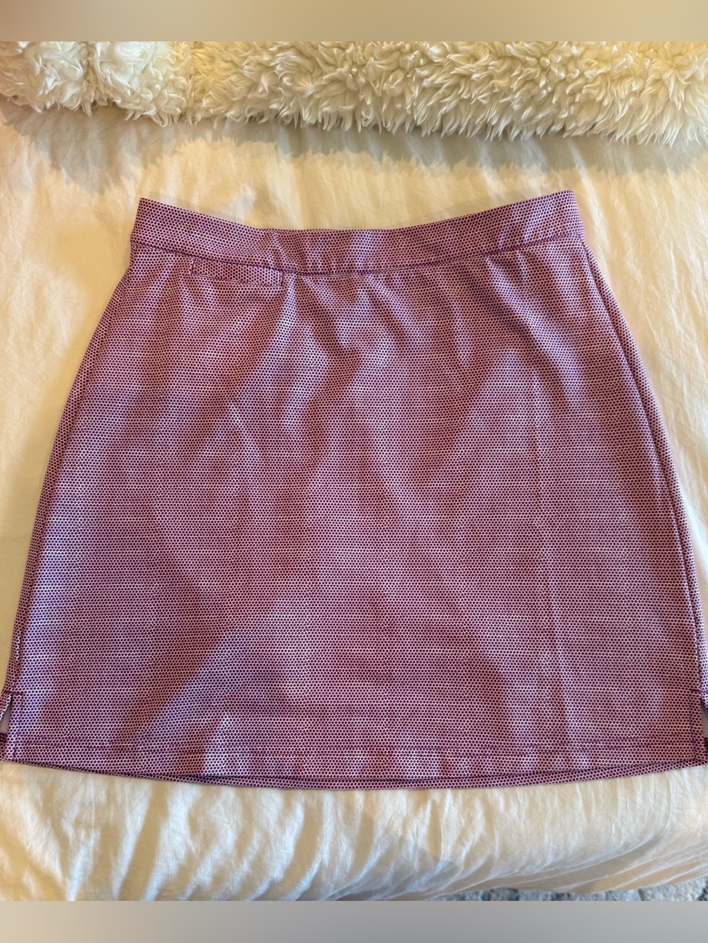 Peter Millar Purple Micro-Pattern Mini Skirt